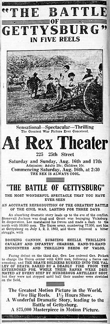 The Battle of Gettysburg 1913 film